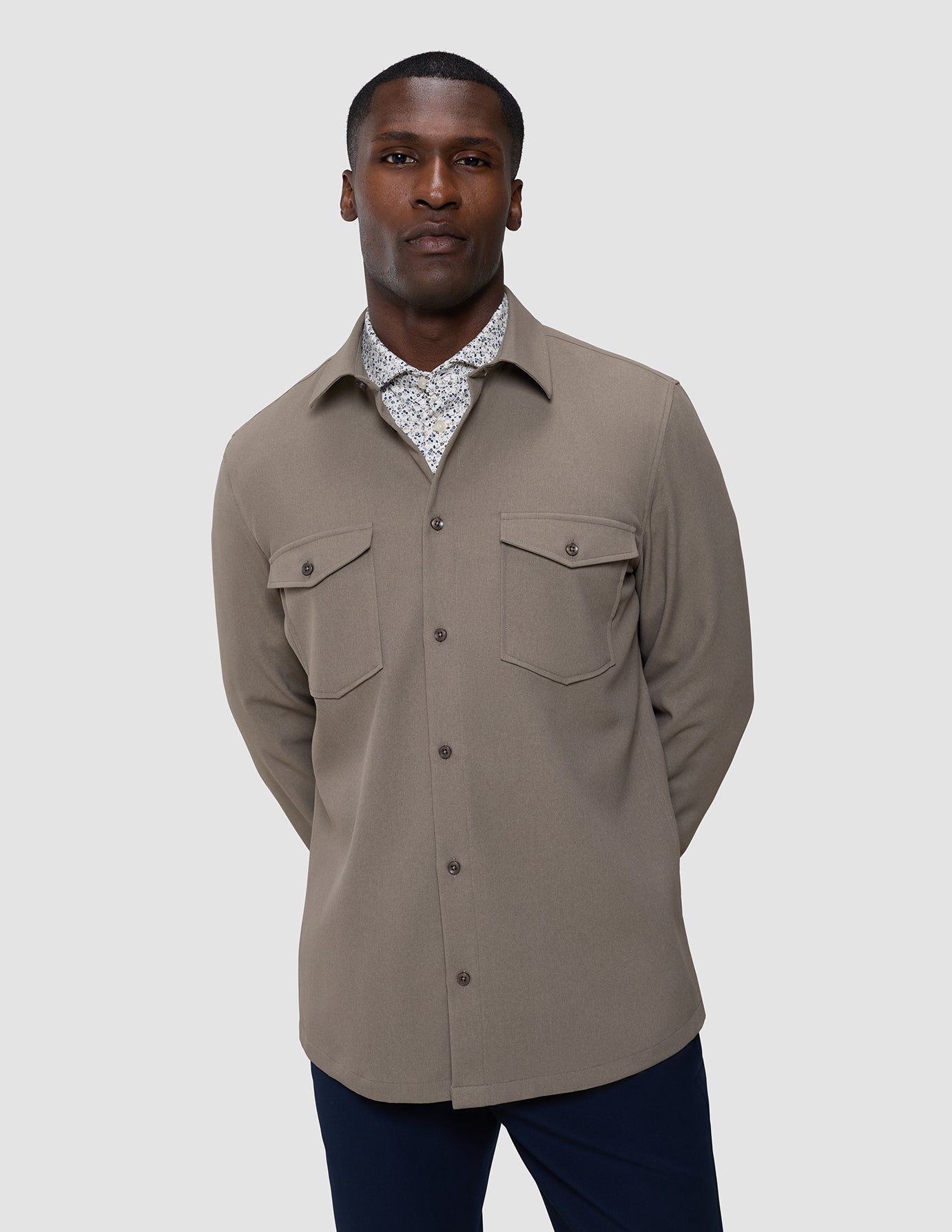 Effortless Overshirt Shadow Brown